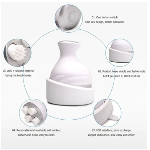 Electric Scalp Massager for Hair Growth & Stress Relief