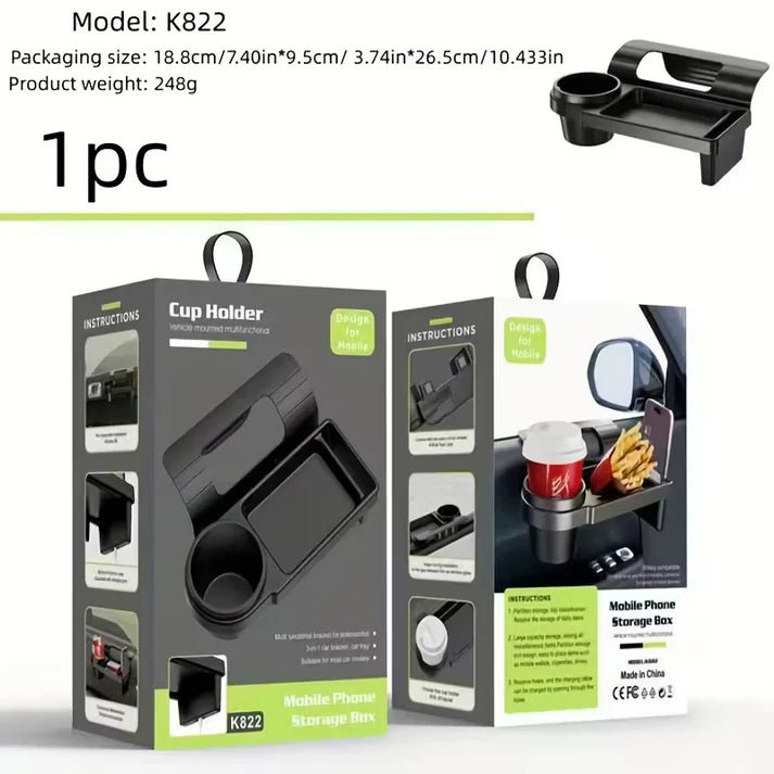 Universal Car Armrest Console Organizer with Phone Mount