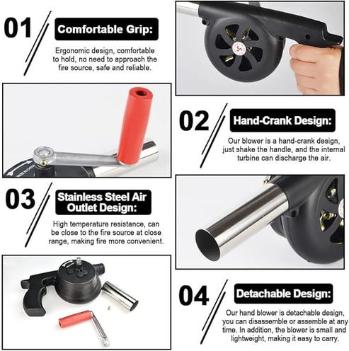 BBQ Fire Starter Electric Blower Lightweight Air Fan