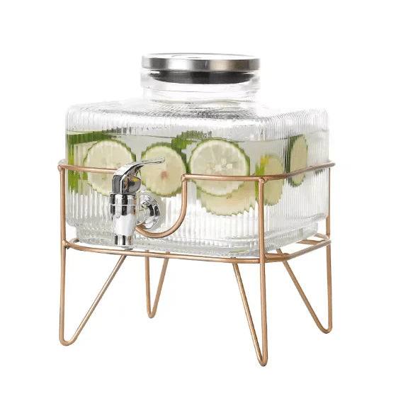 Glass Water Dispenser with Stand