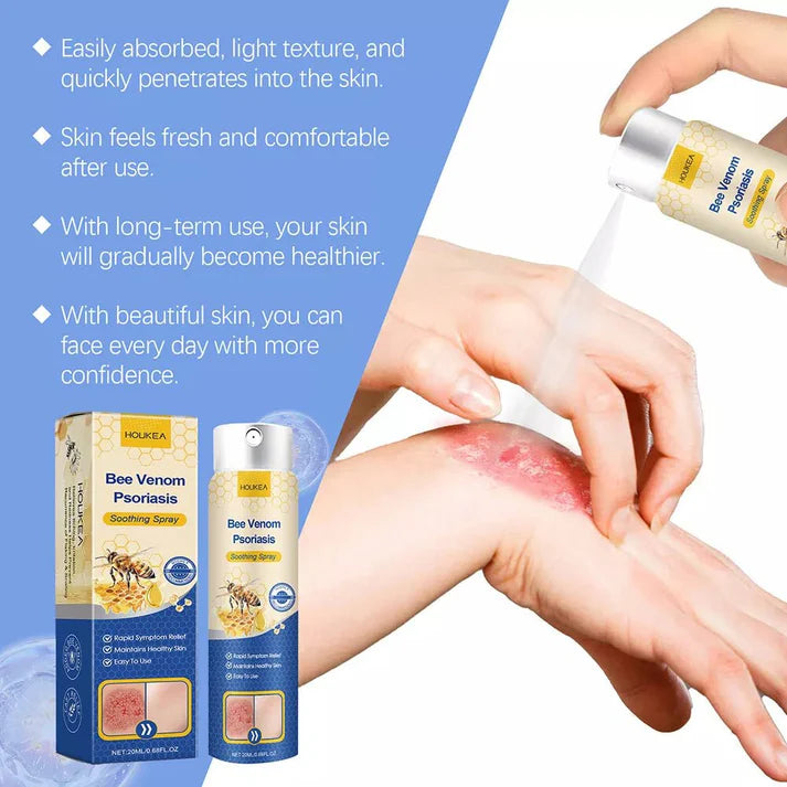 HOUKEA Bee Venom Psoriasis Relief Spray – Original Soothing Formula