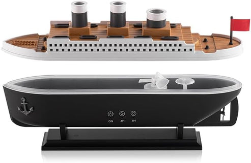 Jellyfish Ship-Shaped Air Humidifier LED Aroma Diffuser for Bedroom