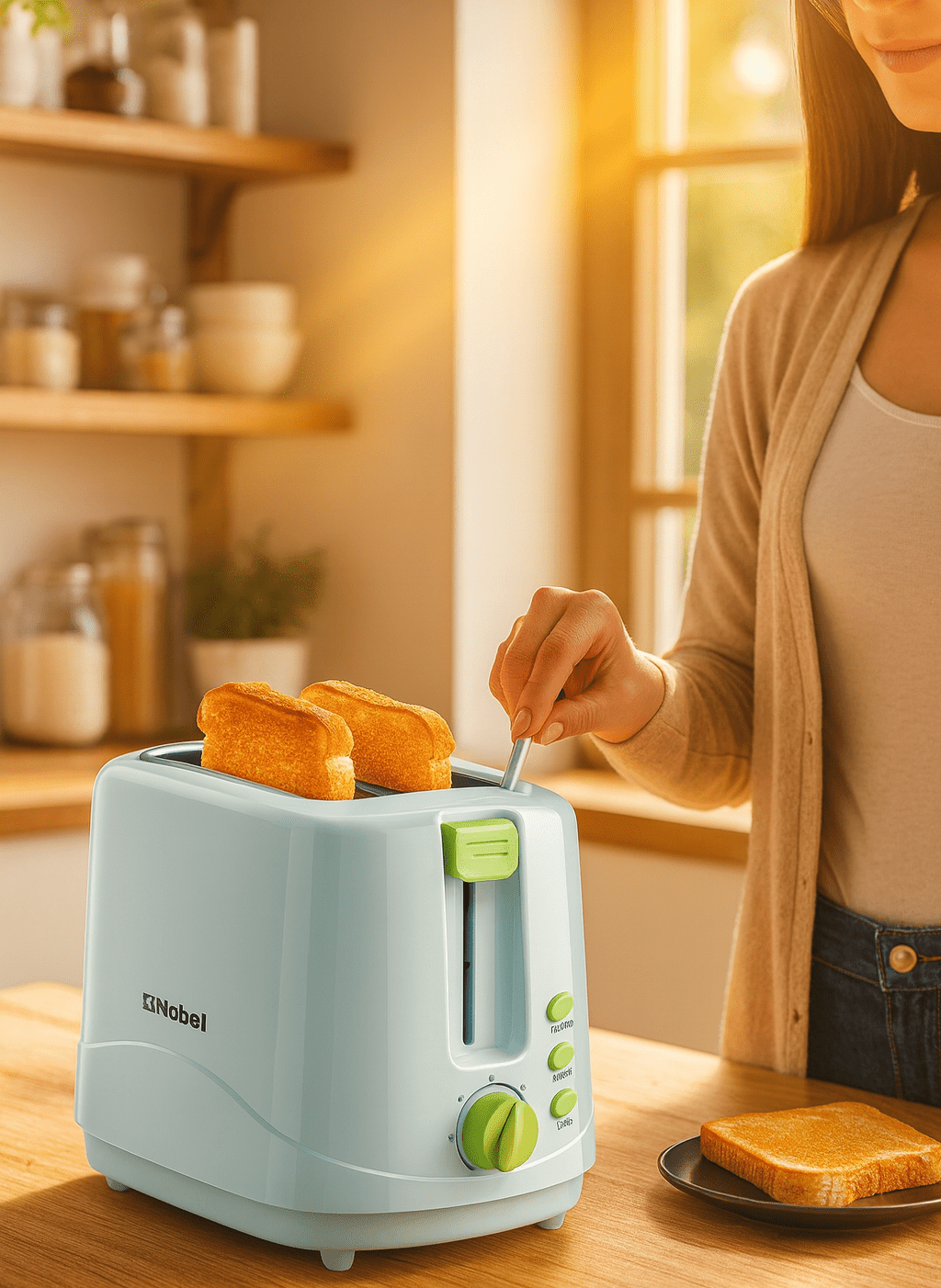 Nobel Electric Bread Toaster Easy Breakfast Maker