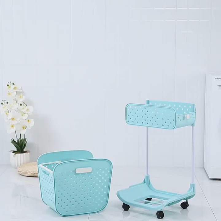 Portable Rolling Storage Basket