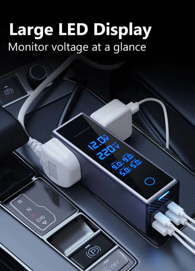 Car Power Inverter with Dual Sockets