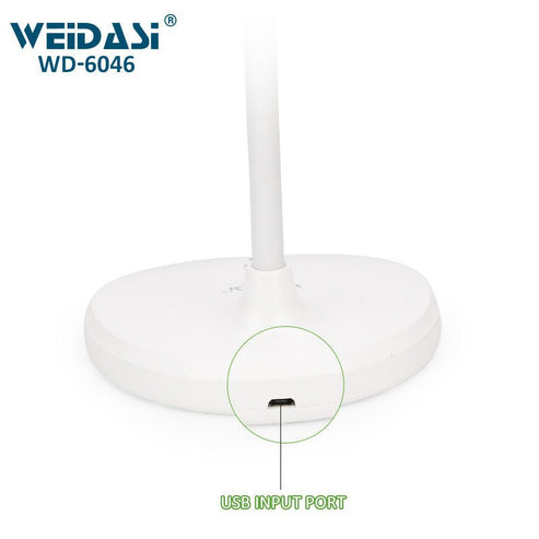 WEIDASI LED Desk Lamp Portable USB Charging Table Light